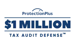 Protection Plus $1 Million Tax Audit Defense logo, ensuring peace of mind in tax services - Zapit Solutions.